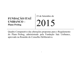 Prebeg - Funda&ccedil;&atilde;o Ita&uacute; Unibanco