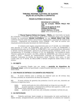 Edital - Tribunal Regional Eleitoral de Alagoas