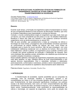 desafios intelectuais, filos&oacute;ficos e &eacute;ticos na forma&ccedil;&atilde;o de