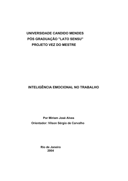 projeto vez do mestre intelig&ecirc;ncia emocional no trabalho