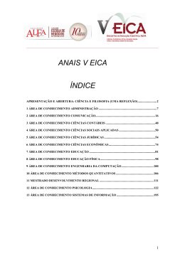 ANAIS V EICA - Faculdades ALFA