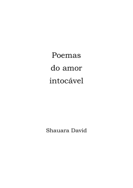 Poemas do amor intoc&aacute;vel