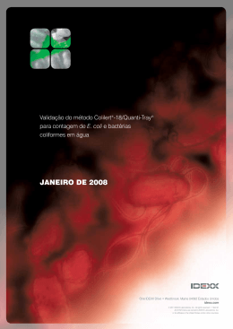 ISO/TR 13843 Validation of Colilert-18/Quanti-Tray