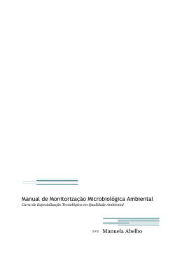 Manual de Monitorização Microbiológica Ambiental