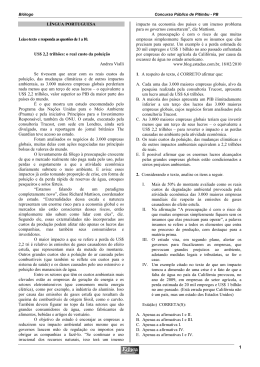 1 L&Iacute;NGUA PORTUGUESA Leia o texto e responda as