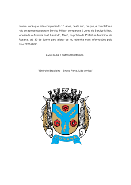 Jovem, voc&ecirc; que est&aacute; completando 18 anos, neste ano, ou que j&aacute;