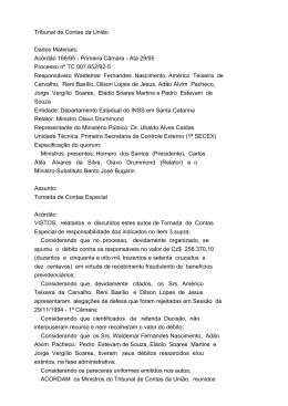 Tribunal de Contas da União Dados Materiais: Acórdão 166/95