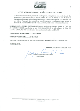 Aviso de Resultado