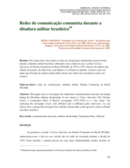 Redes de comunicação comunista durante a ditadura militar brasileira