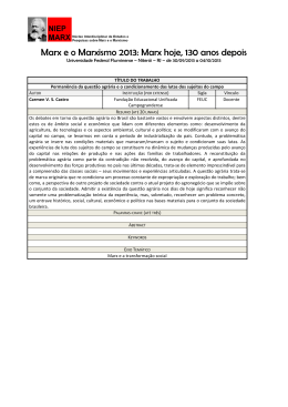 221. Perman&ecirc;ncia da quest&atilde;o agr&aacute;ria e o condicionamento das