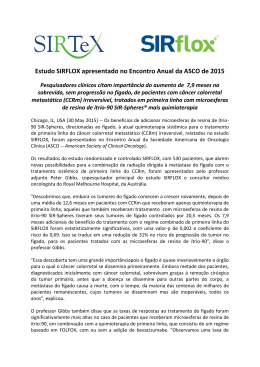 Estudo SIRFLOX apresentado no Encontro Anual da ASCO
