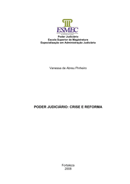 poder judici&aacute;rio: crise e reforma