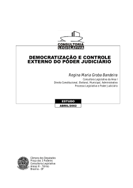 democratiza&ccedil;&atilde;o e controle externo do poder judici&aacute;rio