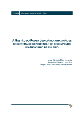 a gest&atilde;o do poder judici&aacute;rio