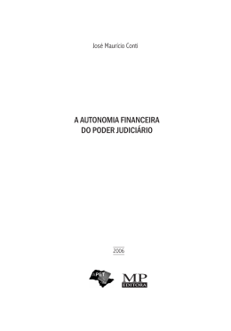 A AUTONOMIA FINANCEIRA DO PODER JUDICI&Aacute;RIO