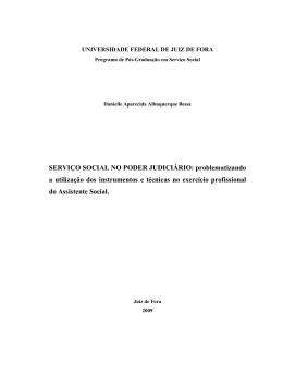 SERVI&Ccedil;O SOCIAL NO PODER JUDICI&Aacute;RIO