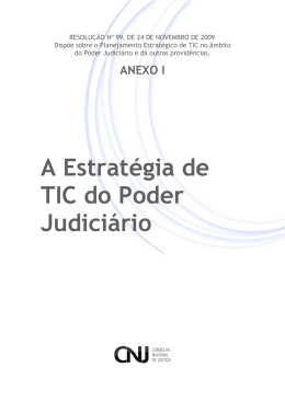 A Estrat&eacute;gia de TIC do Poder Judici&aacute;rio
