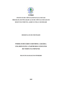PODER JUDICI&Aacute;RIO E REFORMA AGR&Aacute;RIA: UMA REFLEX&Atilde;O
