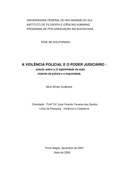 a viol&ecirc;ncia policial e o poder judici&aacute;rio