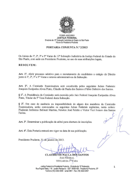 PODER JUDICIÁRIO - Justiça Federal