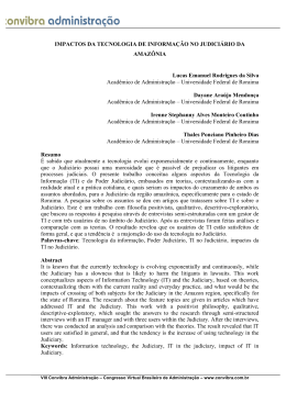 IMPACTOS DA TECNOLOGIA DE INFORMA&Ccedil;&Atilde;O NO