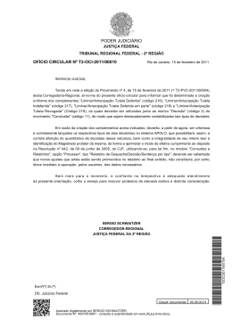 PODER JUDICIÁRIO OFÍCIO CIRCULAR Nº T2-OCI