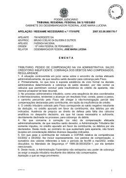 PODER JUDICIÁRIO TRIBUNAL REGIONAL FEDERAL DA 5