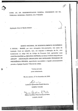 ` EXMO. SR. DR. DESEMBARGADOR FEDERAL
