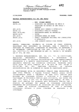 RE 511.961 - Supremo Tribunal Federal