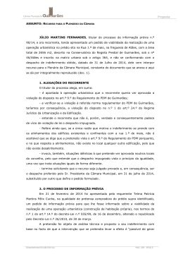 10 - PROPOSTA - Processo de Informação Prévia nº 90 de 2014