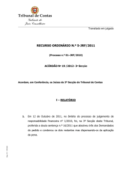 Ac&oacute;rd&atilde;o 19/2012 da 3&ordf; S