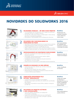 NOVIDADES DO SOLIDWORKS 2016