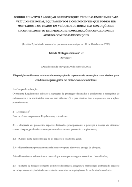 Regulamento n.&ordm; 22 - UNECE (vers&atilde;o portuguesa)