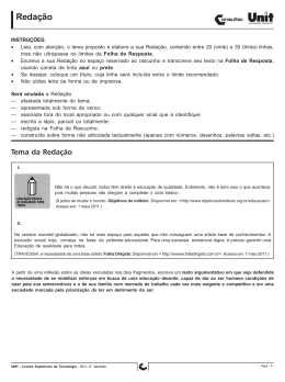2011-2 Superior de Tecnologia - Curso G8. Mat&eacute;rias isoladas.