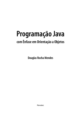 Programa&ccedil;&atilde;o Java com &Ecirc;nfase em Orienta&ccedil;&atilde;o a Objetos