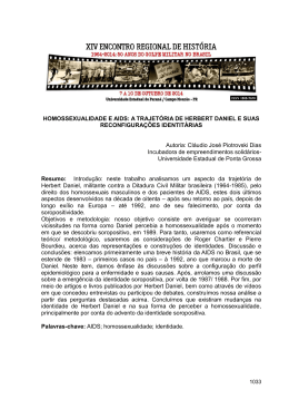 HOMOSSEXUALIDADE E AIDS: A TRAJET&Oacute;RIA DE HERBERT