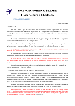 Depend&ecirc;ncia total de Deus - Igreja Evang&eacute;lica Gileade