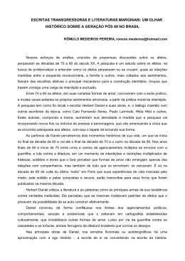 hist&oacute;ria e afetos:amor e erotismo em herbert daniel - Anpuh