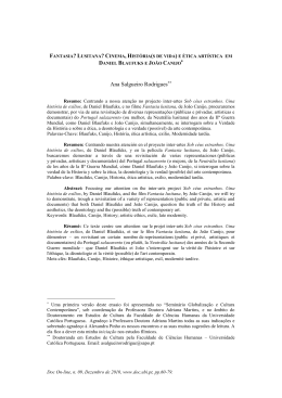 Fantasia? Lusitana? Cinema, Hist&oacute;ria(s de vida) - DOC On-line
