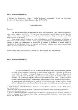 Ex&iacute;lio. Refazendo identidades - Hist&oacute;ria