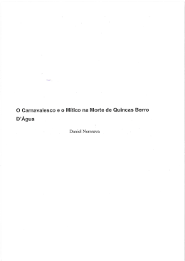 O carnavalesco e o m&iacute;tico na morte da Quincas Berro D` &Aacute;guas