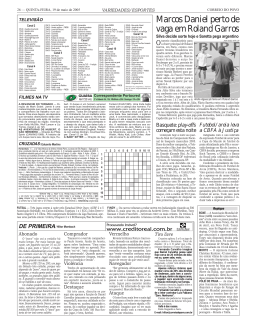 Marcos Daniel perto de vaga em Roland Garros