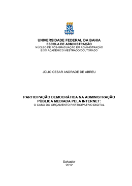 universidade federal da bahia participação democrática na