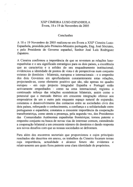 XIXIa CIMEIRA LUSO-ESPANHOLA