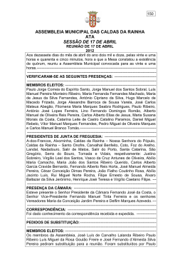 sess&atilde;o de 17 de abril de 2012 - C&acirc;mara Municipal das Caldas da