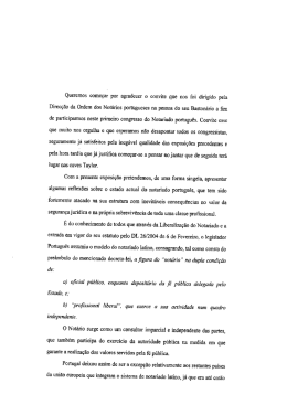 Queremos come&ccedil;ar por agradecer o convite que nos foi dirigido pela