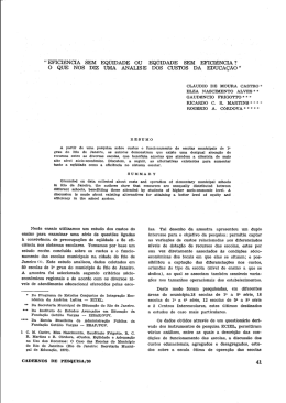 efici&ecirc;ncia sem eq&uacute;idade ou eq&uacute;idade sem, efici&ecirc;ncia ?vvo que nos