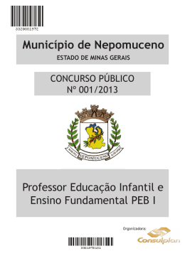 professor educa&ccedil;&atilde;o infantil e ensino fundamental peb i