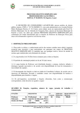 PROCESSO SELETIVO SIMPLIFICADO PROFESSOR EDUCA&Ccedil;&Atilde;O