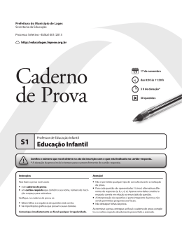 Prova - Processo Seletivo - Lages